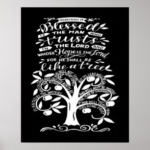 Gesegnetes Jeremiah 17 Poster