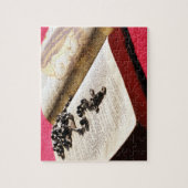 Gesegnetes Jungfrau-Mary-Bibel-Rosenbeet Puzzle (Vertikal)