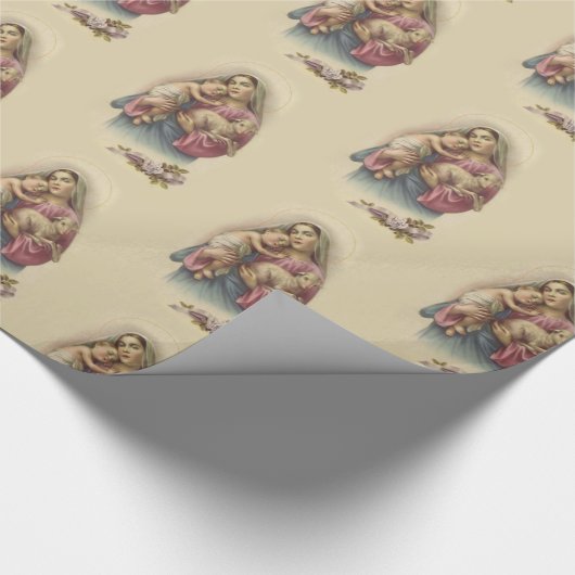 Gesegnetes Jungfrau-Mary-Mutter-Baby Jesus Geschenkpapier (Ecke)