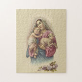 Gesegnetes Jungfrau-Mary-Mutter-Baby-Jesus-Lamm Puzzle (Vertikal)
