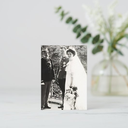 Gesegnetes Karl & Zita Wedding Holy Card Platzkarte (Stehend Vorderseite)