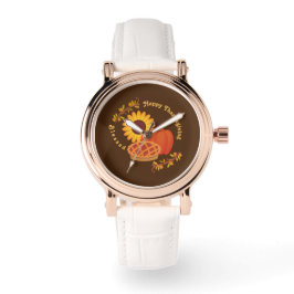 Gesegnetes klassisches Glück Thanksgiving Armbanduhr