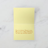 Gesegnetes klassisches Glück Thanksgiving Feiertagskarte (Innenseite)