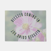 Gesegnetes Kommen Gesegnetes Gehen Blumenmuster Fußmatte (Vorderseite)