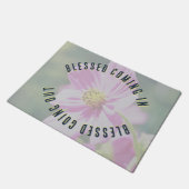 Gesegnetes Kommen Gesegnetes Gehen Blumenmuster Fußmatte (Schrägansicht)