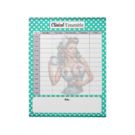 Gesegnetes Krankenpflege _ Klinischer Zeitplan Notizblock