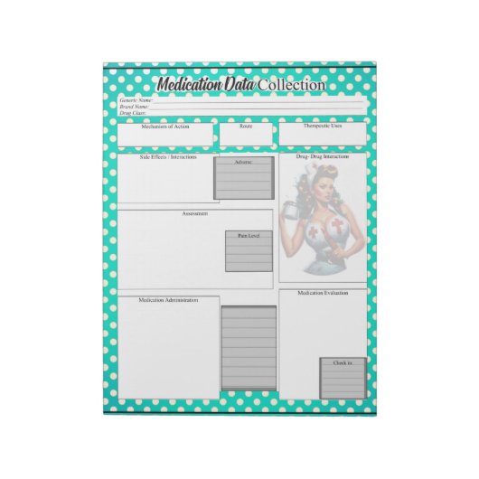 Gesegnetes Krankenpflege _ Sammlung von Medikation Notizblock (Rotiert)