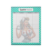 Gesegnetes Krankenpfropfen_ Symptom Tracker Notizblock (Rotiert)