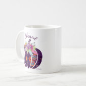 Gesegnetes Lila Blume-Kürbis Kaffeetasse (Vorderseite Links)
