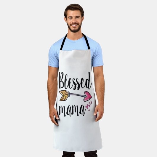 Gesegnetes Mama mit Arrow-Schürze Schürze (Getragen)