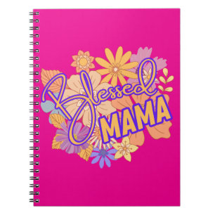 Gesegnetes MaMa mit Blume Notizblock