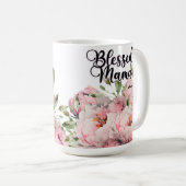 Gesegnetes Mama mit schönen Blume Kaffeetasse (VorderseiteRechts)