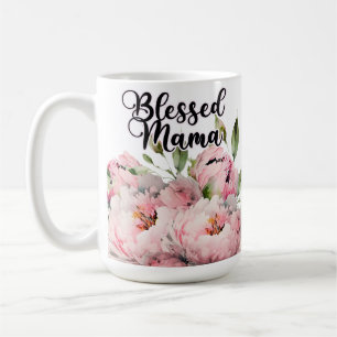 Gesegnetes Mama mit schönen Blume Kaffeetasse