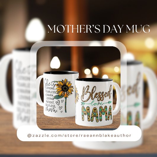 "Gesegnetes Mama" Mutter-Tag-Keramik Tasse