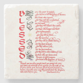 Gesegnetes Matthew 5 3 12 Bibelverse Christlich Steinuntersetzer