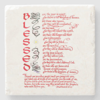 Gesegnetes Matthew 5 3 12 Bibelverse Christlich Steinuntersetzer