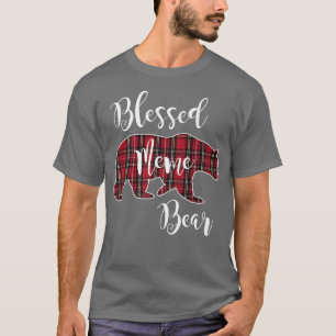 Gesegnetes Meme Bear Red Tartan Kariert Fun Oma Gi T-Shirt