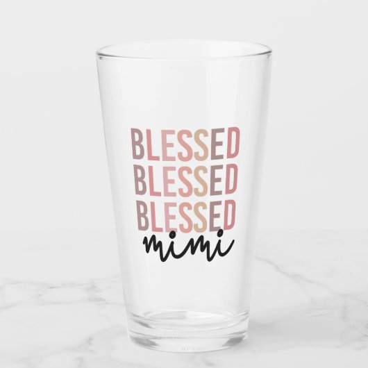 Gesegnetes Mimi | Geschenke für Mimi Oma Glas (Vorderseite)