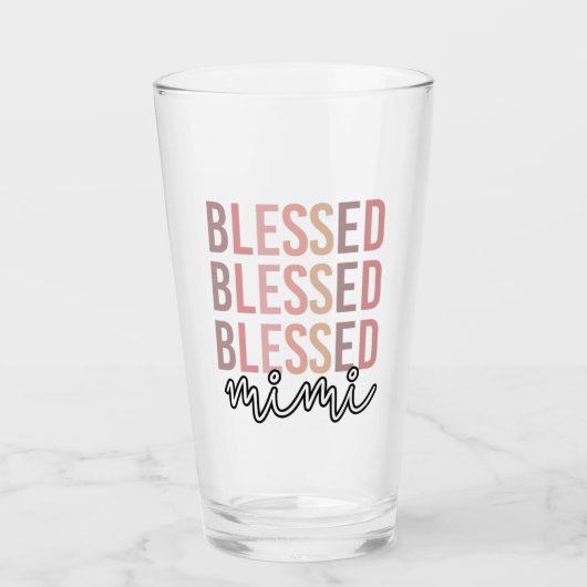 Gesegnetes Mimi | Geschenke für Mimi Oma Glas (Vorderseite)