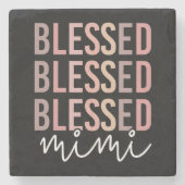 Gesegnetes Mimi | Geschenke für Mimi Oma  Steinuntersetzer (Vorderseite)