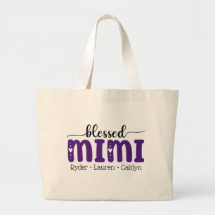 Gesegnetes Mimi Oma Personalisiert Mütter Tagesge Jumbo Stoffbeutel