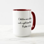 Gesegnetes Mimi | Psalm 127:3 | Fall Floral Tasse (VorderseiteRechts)