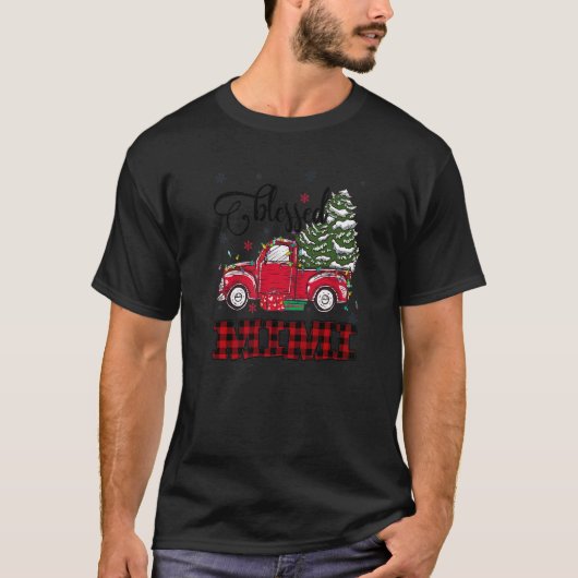 Gesegnetes Mimi Weihnachtsfamilie Lights Lights Tr T-Shirt (Vorderseite)