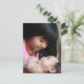 Gesegnetes Modernes minimalistisches Foto Postkarte (Stehend Vorderseite)