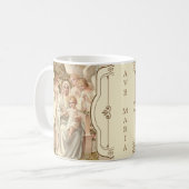 Gesegnetes Mutter-Baby Jesus mit Engeln Kaffeetasse (Vorderseite Links)