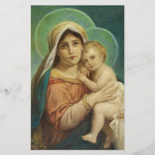 Gesegnetes Mutter-Mary-Baby Jesus Briefpapier