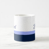 Gesegnetes Navy-Script Minimalist Art Kaffeetasse (Mittel)