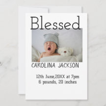 Gesegnetes neues geborenes Foto, moderne Geburtsan