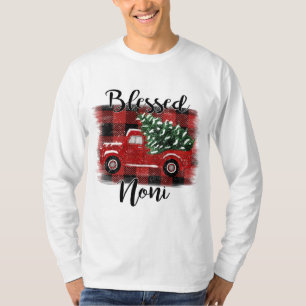 Gesegnetes Noni Red Truck Vintage Weihnachtsbaum T-Shirt
