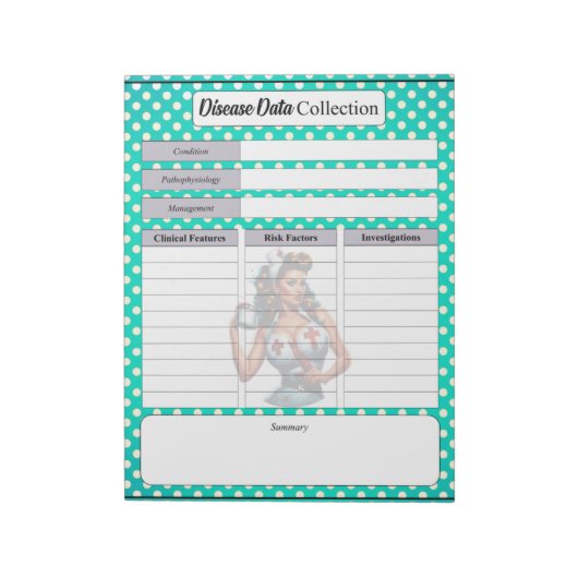 Gesegnetes Nurse Pinup _ Datensammlung Notizblock (Rotiert)