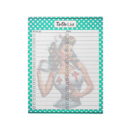 Gesegnetes Nurse Pinup_ Notizblock