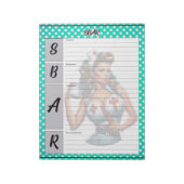 Gesegnetes Nurse Pinup_ SBAR-Template Notizblock (Rotiert)