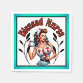 Gesegnetes Nurse Pinup Serviette (Vorderseite)