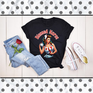 Gesegnetes Nurse Pinup T-Shirt