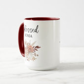 Gesegnetes Oma | Psalm 127:3 | Fall Floral Tasse (Vorderseite Links)