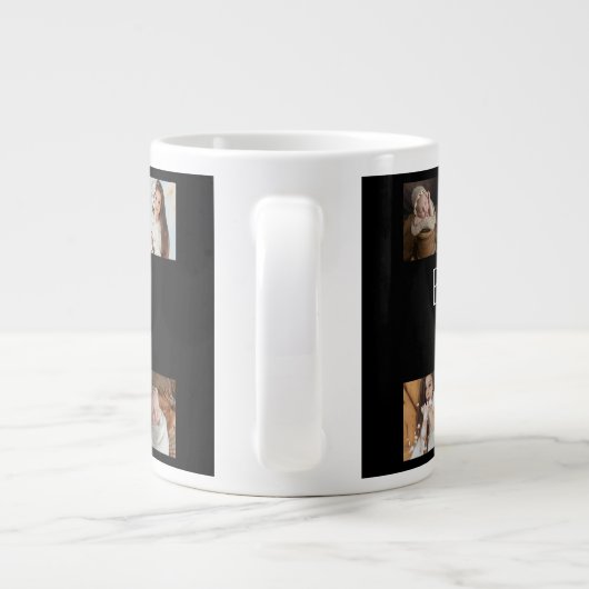 Gesegnetes Oma-Testdatum mit 6 FotoCollage Jumbo-Tasse (Rückseite)