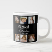 Gesegnetes Oma-Testdatum mit 6 FotoCollage Jumbo-Tasse (Rechts)
