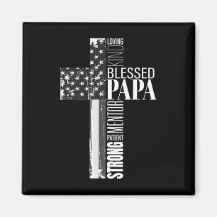 Gesegnetes Papa-Amerikanische Flagge Christliche r Magnet