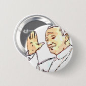 Gesegnetes Papst Johannes Paul II. Button (Vorne & Hinten)