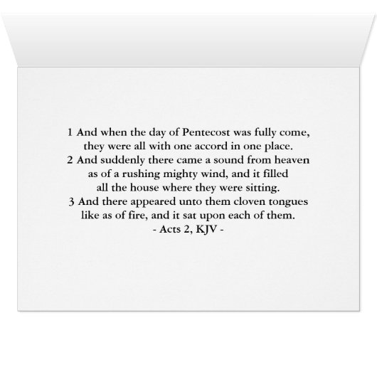 Gesegnetes Pfingsten mit Schriftzügen 2 (Innenansicht Horizontal (Unten))