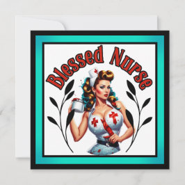 Gesegnetes Pinup Nurse Feiertagskarte
