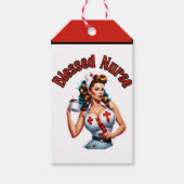 Gesegnetes Pinup Nurse Geschenkanhänger (Vorderseite)