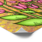 Gesegnetes Poster zur Blume des Doodle (Ecke)