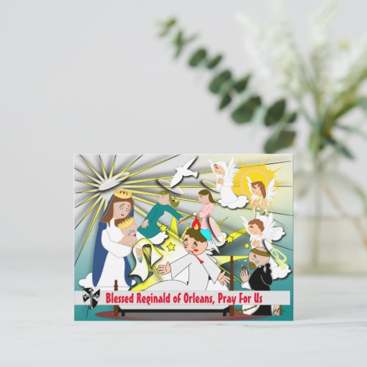 Gesegnetes Reginald von Orleans Postkarte (Stehend Vorderseite)