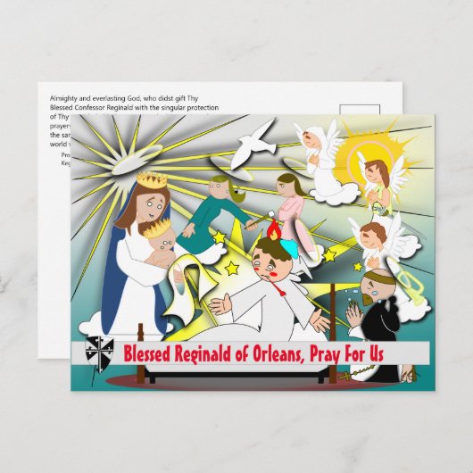 Gesegnetes Reginald von Orleans Postkarte (Vorne/Hinten)