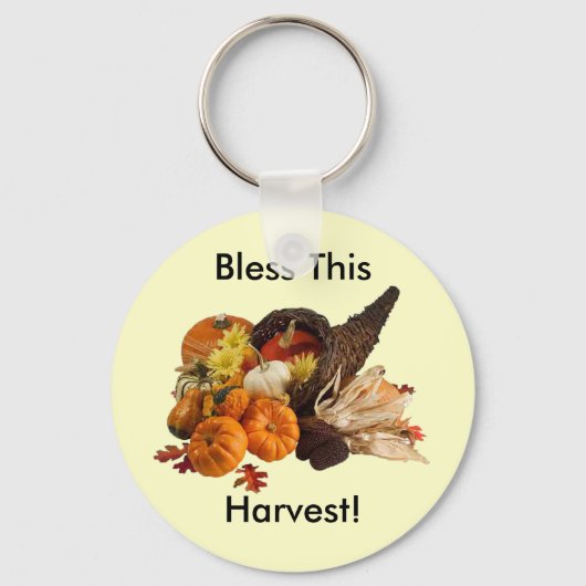 Gesegnetes, reichhaltiges, farbiges Cornucopia Schlüsselanhänger (Vorderseite)